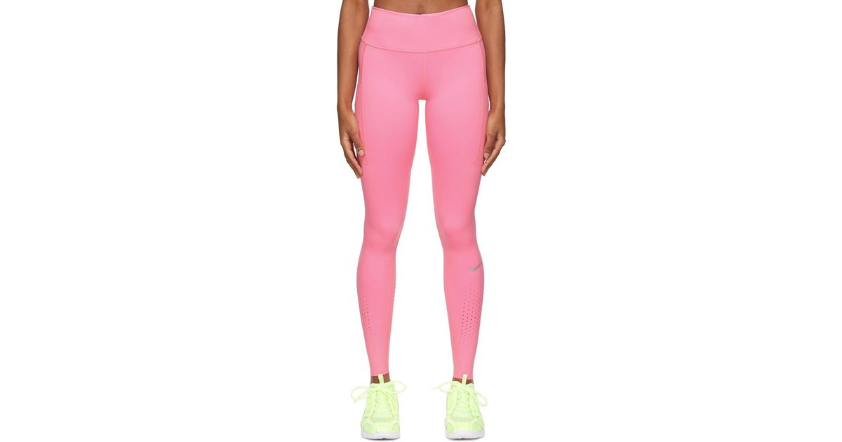 Nike Epic Luxe leggings in Pink | Lyst