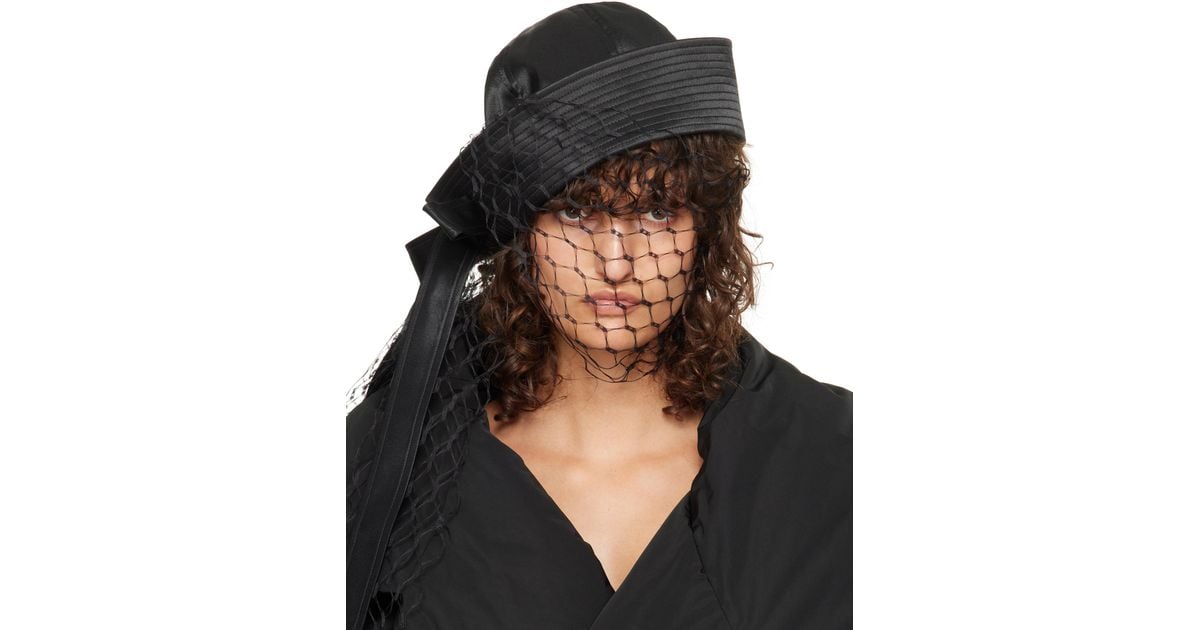 VAQUERA Satin Sailor Bucket Hat in Black | Lyst