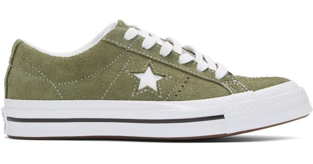 Converse Khaki Suede One Star Sneakers 