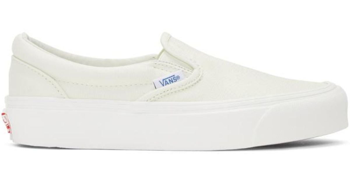 slip on vans off white