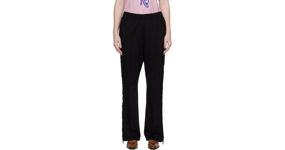 Needles Fringe Boot Cut Track Pants in Black | Lyst