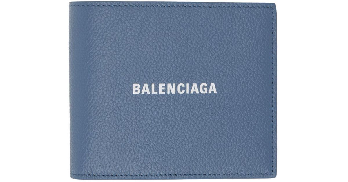 blue balenciaga wallet