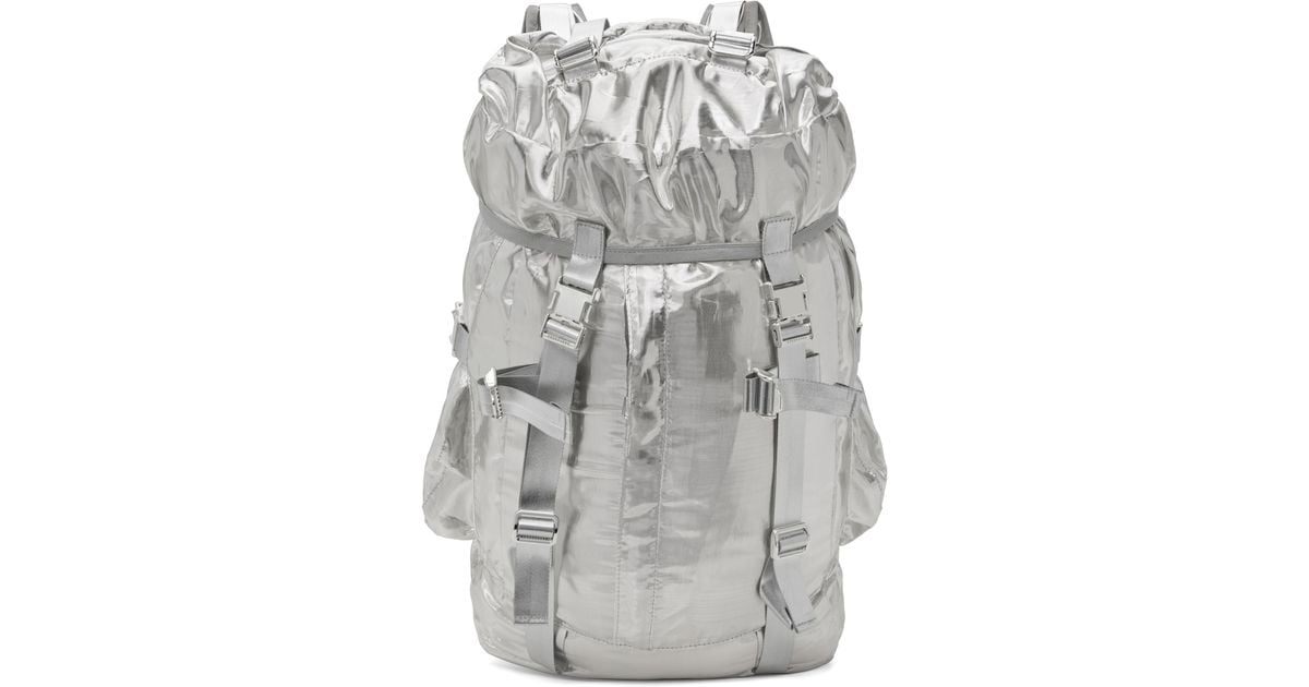 Junya Watanabe Polyester Glitter Organdy Backpack in Gray | Lyst