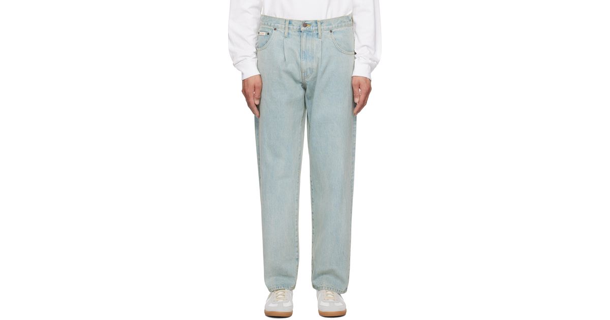 Noah Pleated Jeans in Blue for Men | Lyst