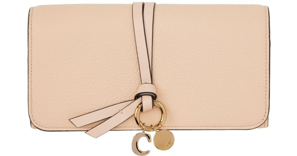 Chloé Pink Alphabet Long Flap Wallet in Black | Lyst