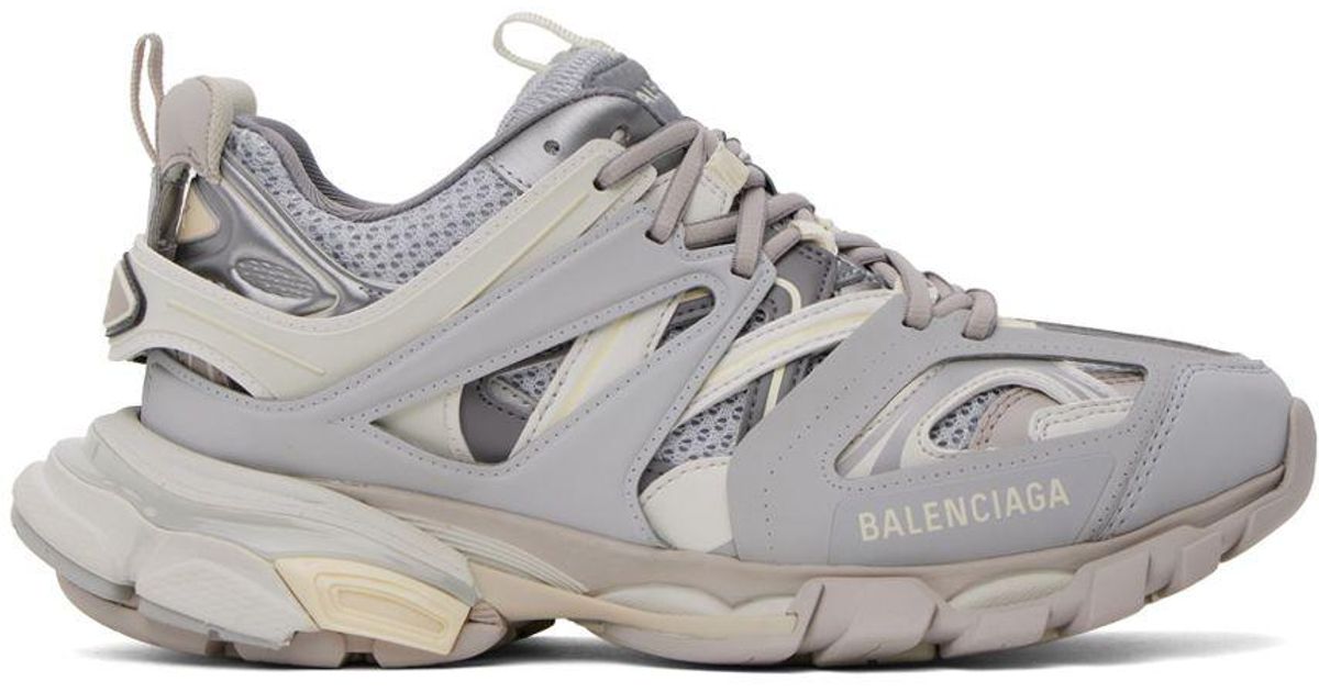 Balenciaga Gray Track Led Sneakers in Black for Men | Lyst