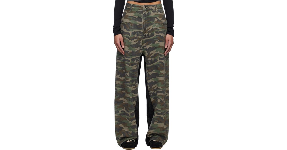 Fax Copy Express Khaki Casual Camouflage Jeans in Black | Lyst