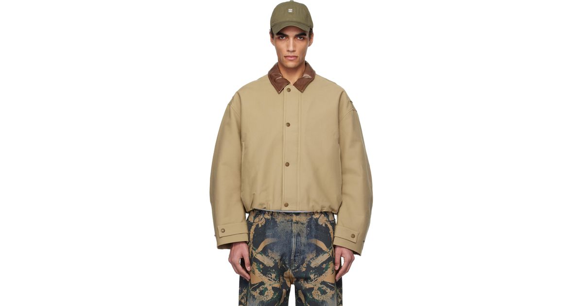 メンズ Acne Studios ベージュ ツイル ジャケット ナチュラル | Lyst