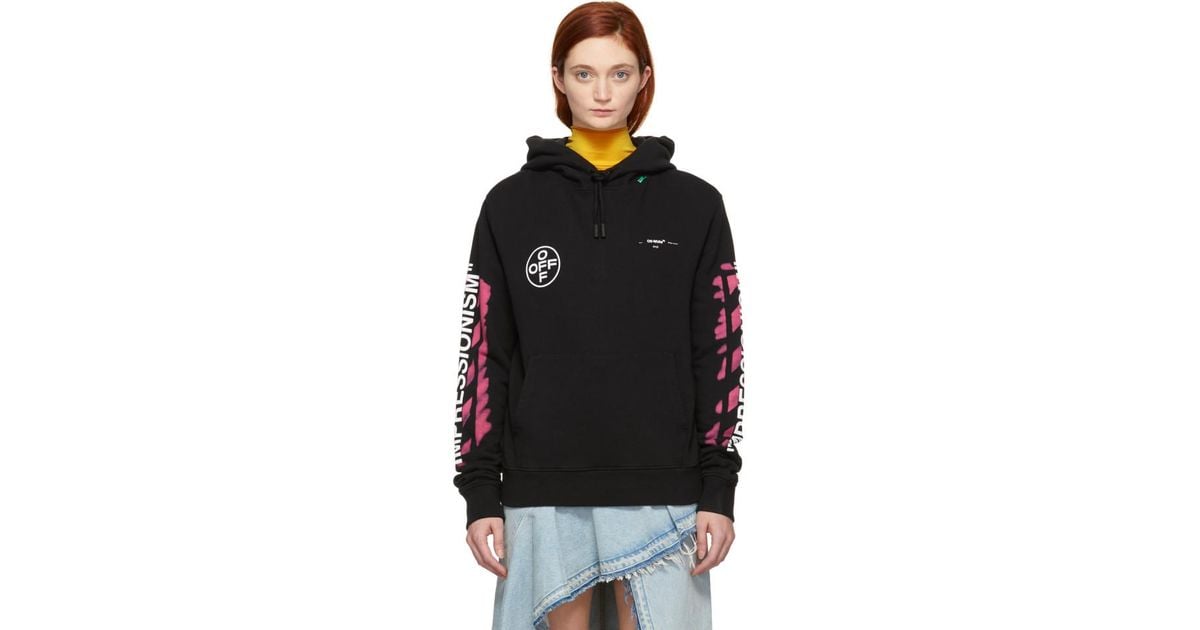 Off-White c/o Virgil Abloh Black Diagonal Stencil Hoodie | Lyst