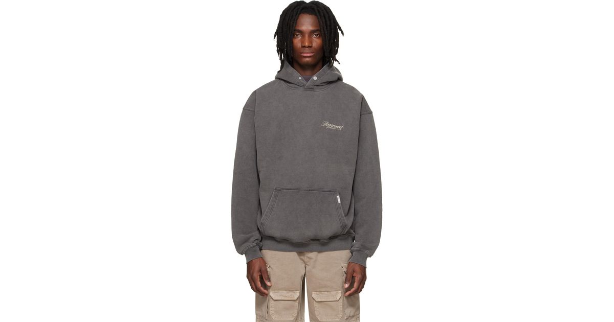 Represent Owners Club' Script Hoodie in Grey for Men | Lyst UK