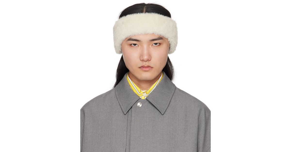 メンズ Jacquemus Le Papierコレクション オフホワイト Le Bandeau Neve ヘアバンド グレー | Lyst