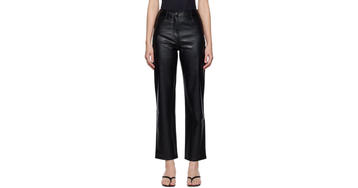 Miaou Junior Faux-leather Pants in Black | Lyst