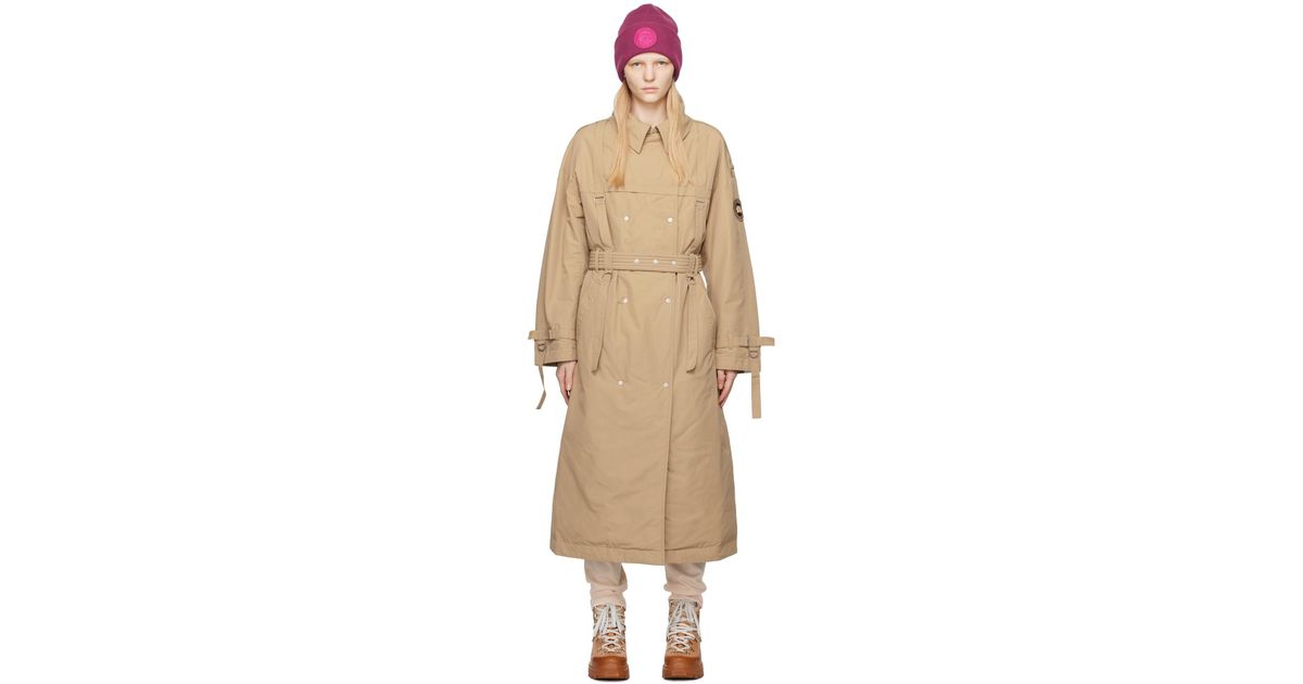 Canada Goose Tan Rokh Edition Down Trench Coat in Natural | Lyst Australia