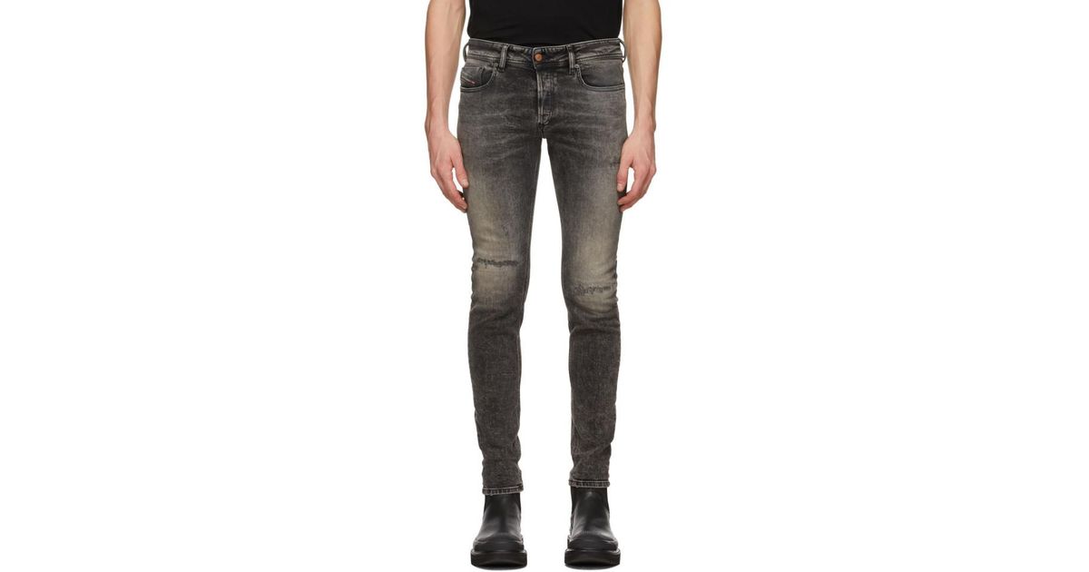 DIESEL Denim Black Sleenker 009jf Jeans 