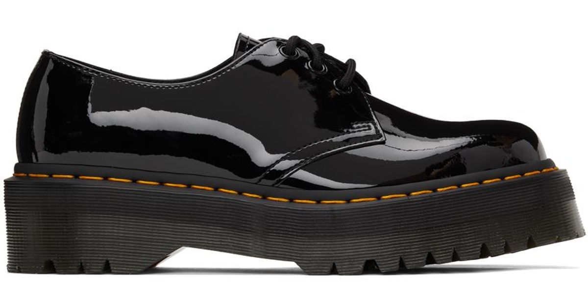 black quad platform derbys