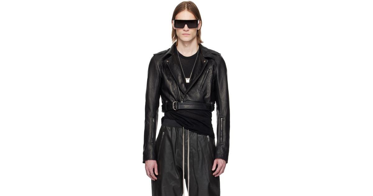 Rick Owens Hollywood Cropped Luke S Stooges Leather Jacket