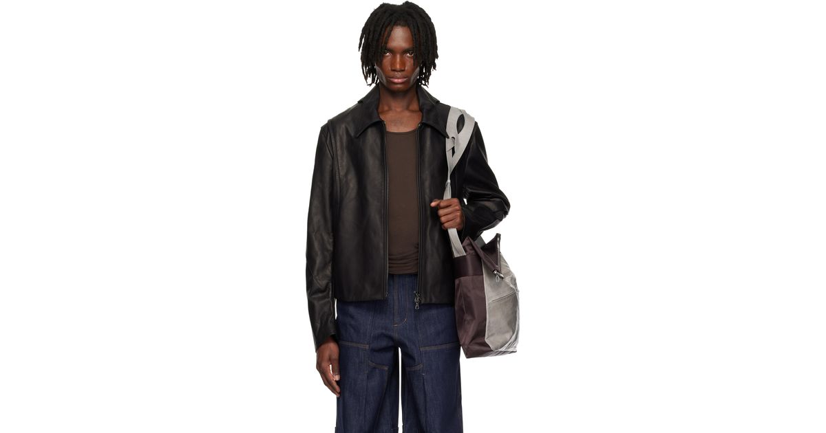 CMMAWEAR Batwing Leather Jacket in Black for Men | Lyst Australia