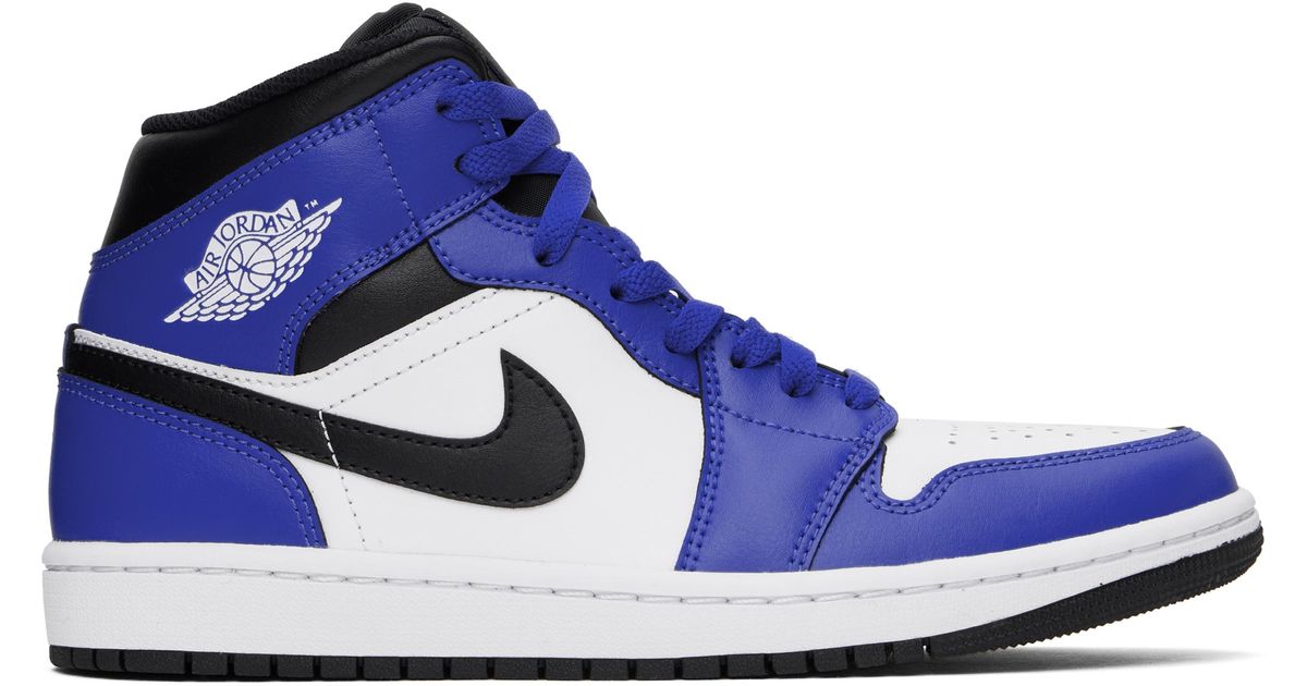 jordan 1 black and blue mids