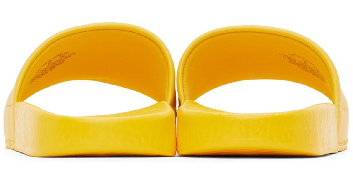 Polo Ralph Lauren Rubber Polo Bear Slides in Yellow for Men | Lyst UK