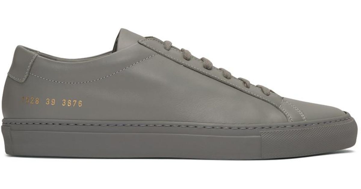Common Projects Leather Grey Original Achilles Low Sneakers in Gray for ...