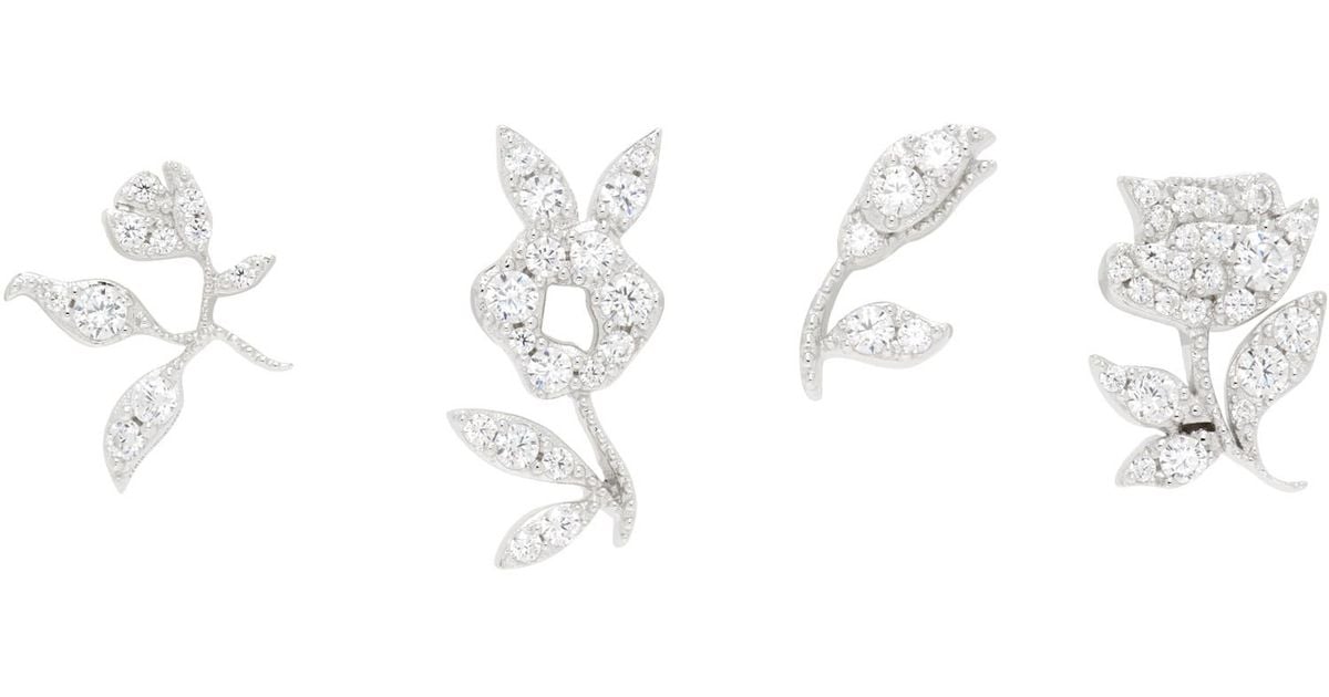 ShuShu/Tong Yvminエディション Zircon Floral Gemstone ピアスセット