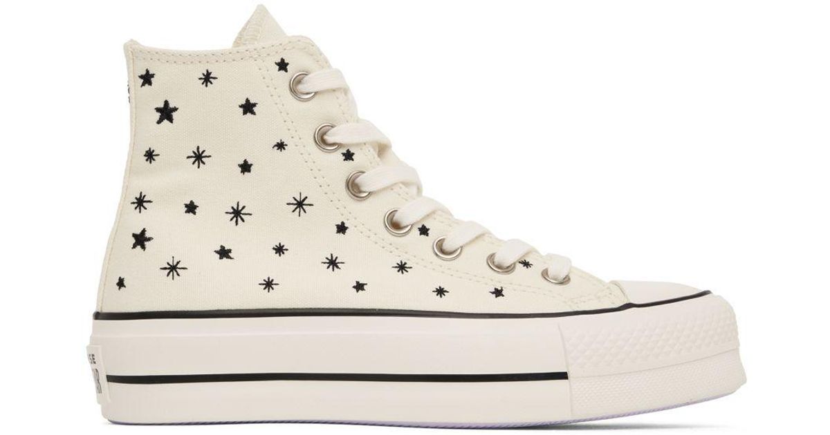 Converse Off-white Taylor All Star Lift High Sneakers in Black Lyst