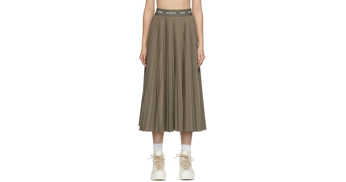 Moncler Genius 4 Moncler Hyke Grey Pleated Skirt in Gray | Lyst