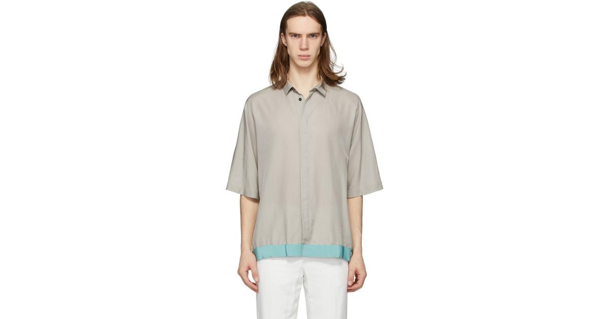 Haider Ackermann Cotton Grey Guardsman Shirt in Gray for Men - Save 37% ...