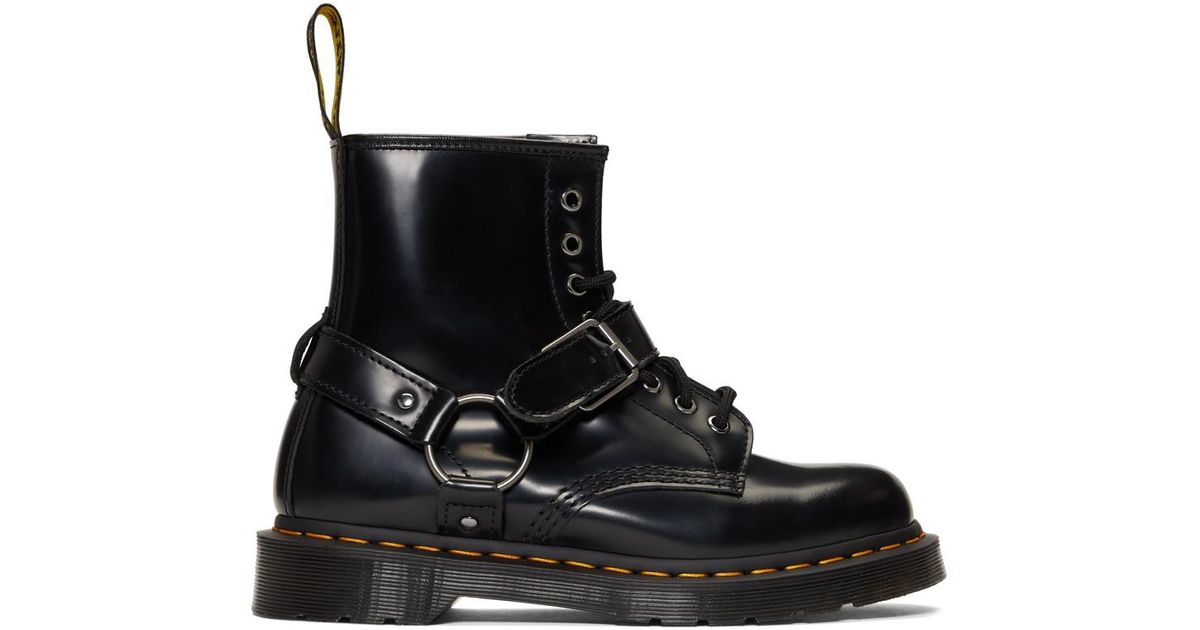 Dr. Martens Black 1460 Harness Laceup Boots for Men Lyst