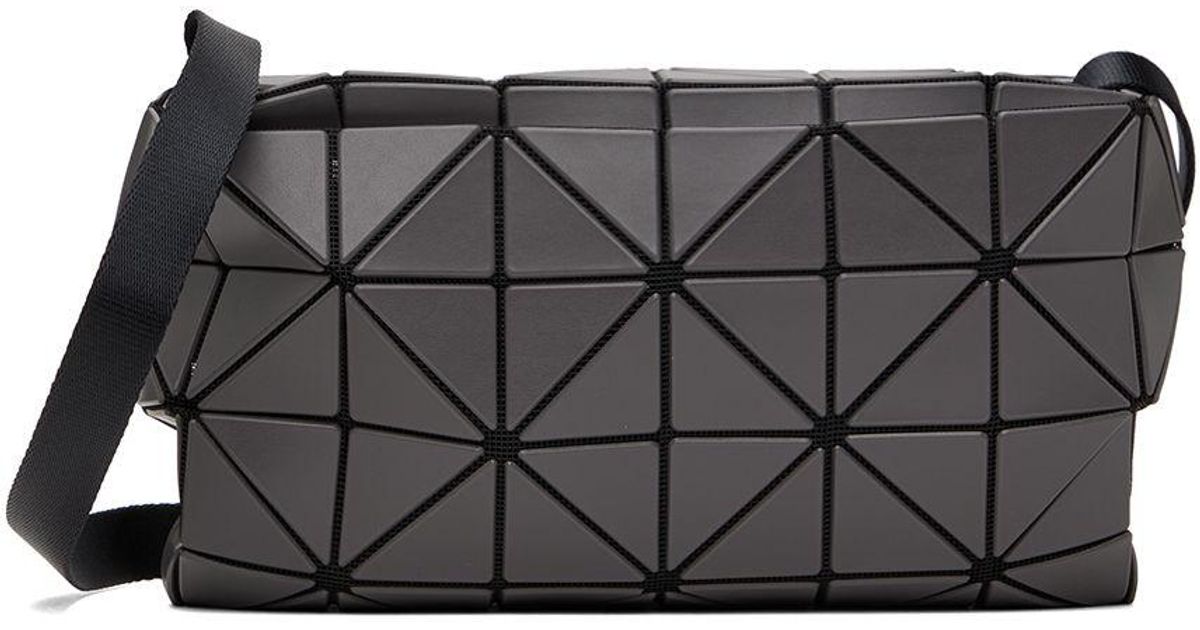 Bao Bao Issey Miyake Gray Carton Matte Shoulder Bag in Black | Lyst