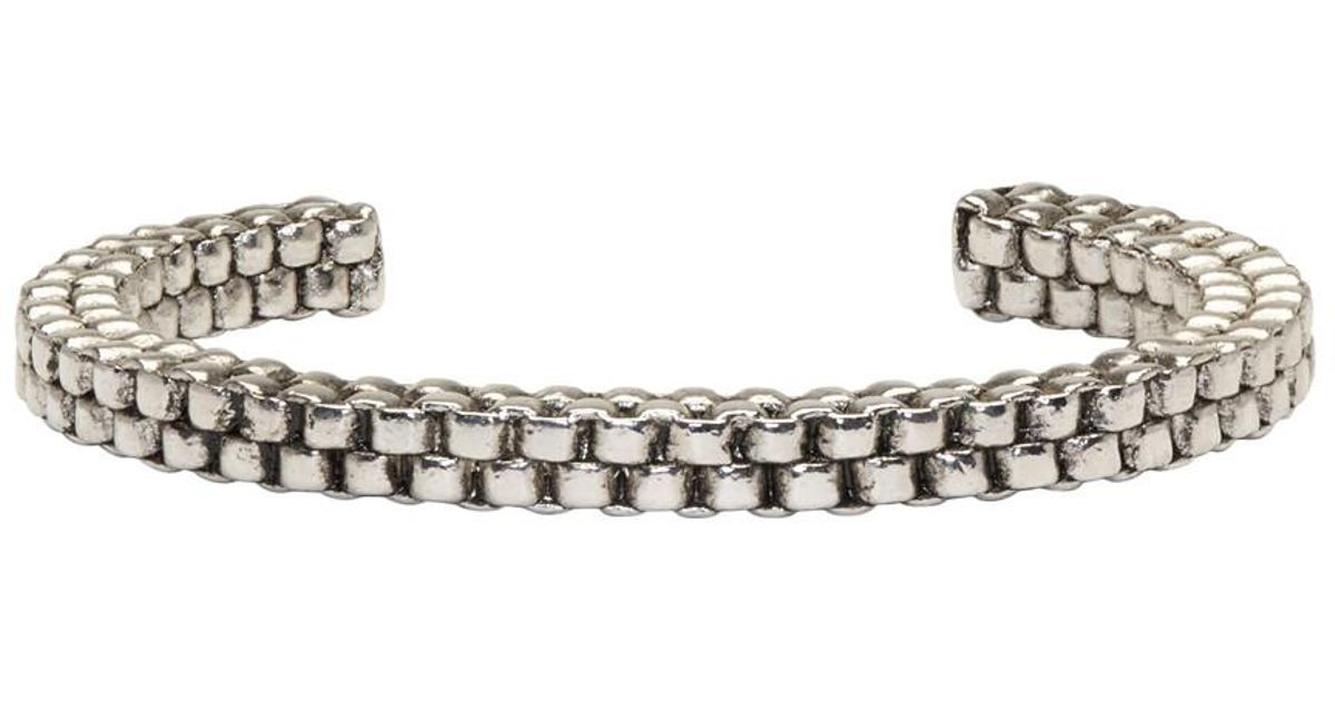 Balmain Silver Scoubidou Bracelet in Metallic - Lyst