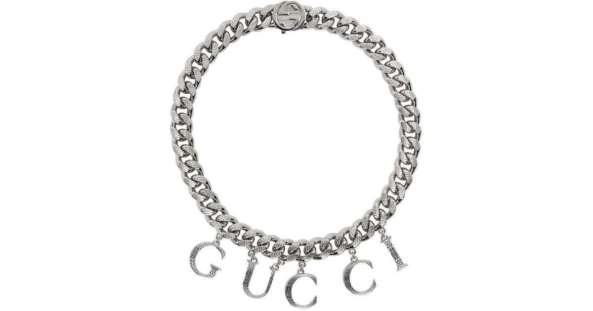 Gucci Script Choker Necklace | Lyst Canada