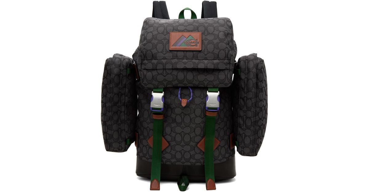 COACH Gray Utility Backpack in Black for Men Lyst UK