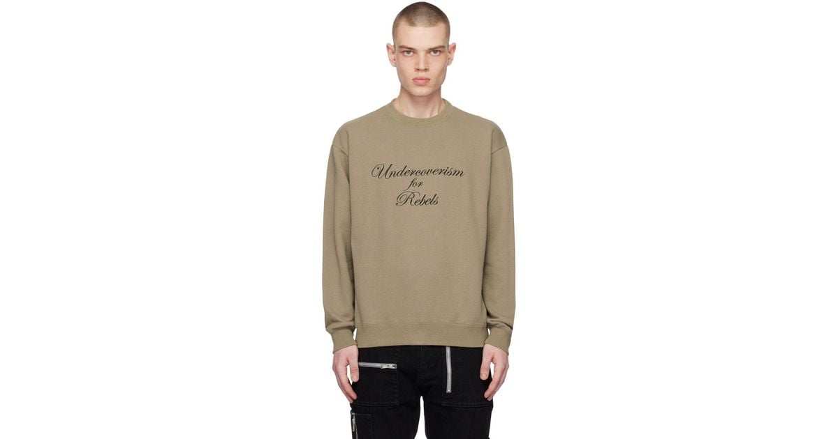 Undercoverism Embroidered Sweatshirt in Natural for Men | Lyst
