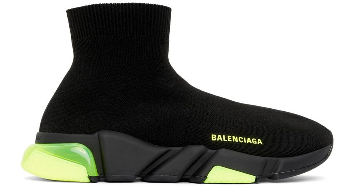 Green balenciaga speed best sale trainer