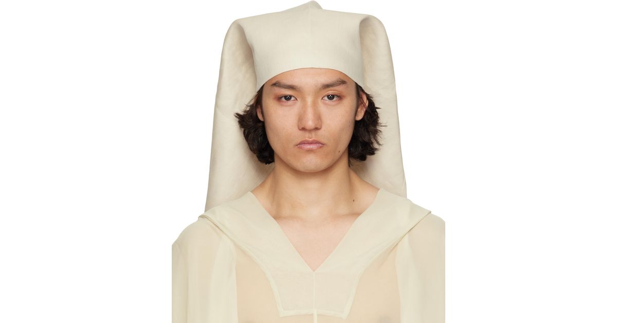 Rick Owens Off- Hollywood Wig Hat in Natural for Men | Lyst