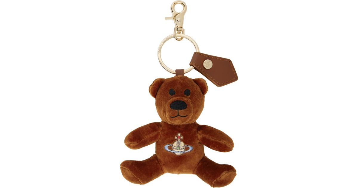 Vivienne Westwood Teddy Bear Charm Keychain in Brown | Lyst UK
