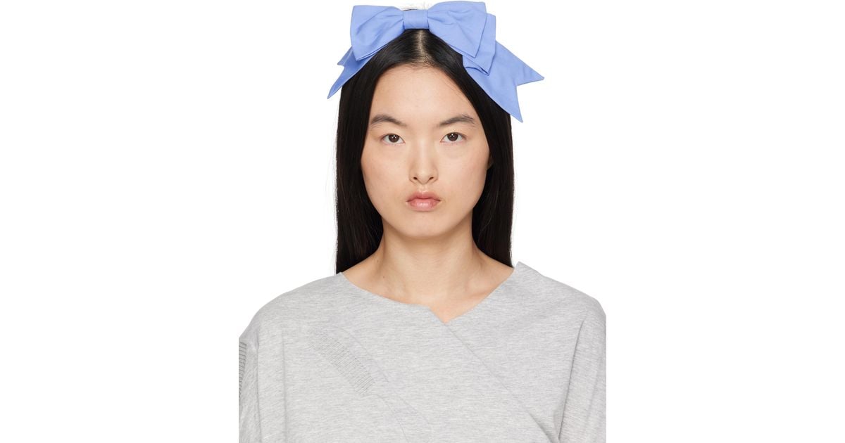 【関税込み】Ashley Williams ブルー リボン カチューシャ Ashley Williams Bow Headband in Blue | Lyst