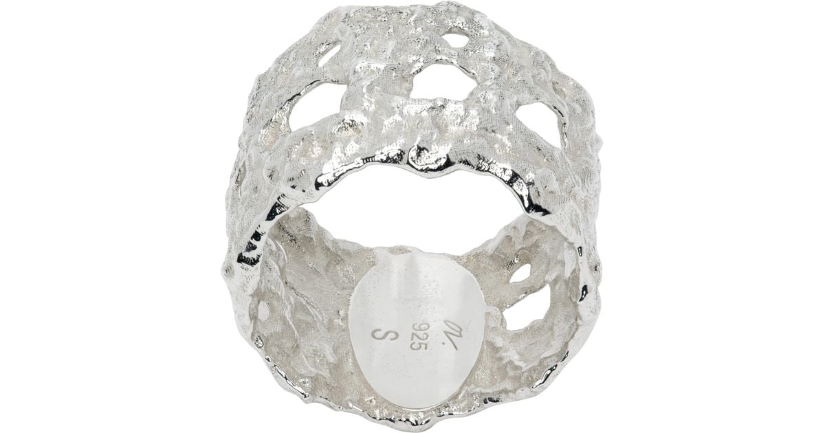 Our Legacy Abstract Lace Ring in Metallic for Men | Lyst