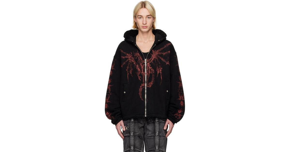 THUG CLUB Dragon Stud Zip-Up Hoodie in Black for Men | Lyst THUG CLUB Dragon Stud Zip-Up Hoodie in Black for Men | Lyst
