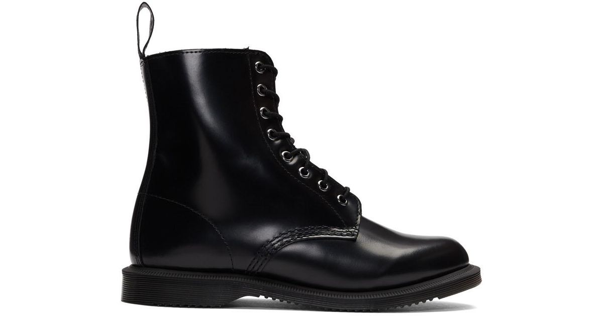 Dr. Martens Elsham Leather Combat Boot in Black | Lyst Australia