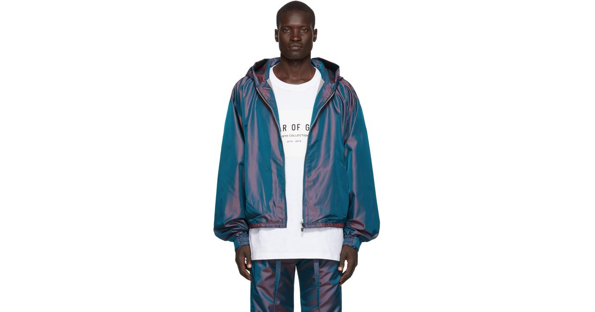 Fear Of God Blue Nylon Iridescent Full-zip Jacket for Men | Lyst Fear Of God Blue Nylon Iridescent Full-zip Jacket for Men | Lyst