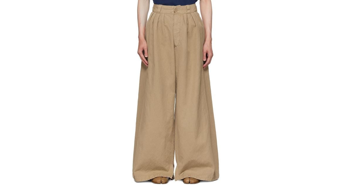 Maison Margiela ウール混タックパンツ | ochge.org