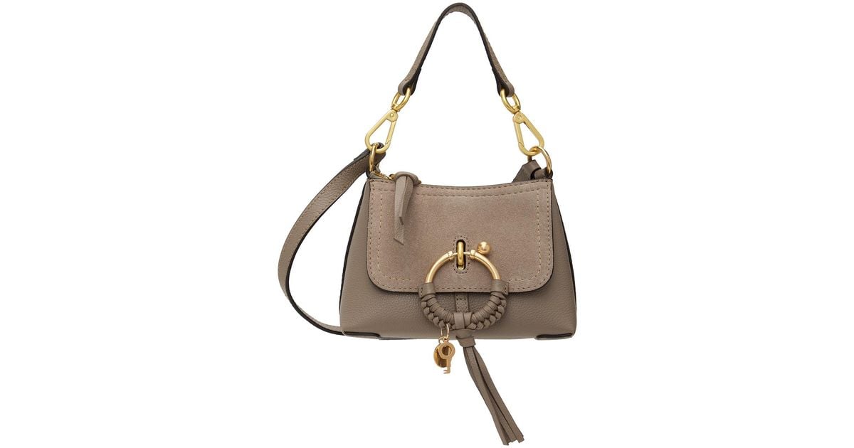See By Chloé Taupe Joan Mini Crossbody Bag in Brown | Lyst