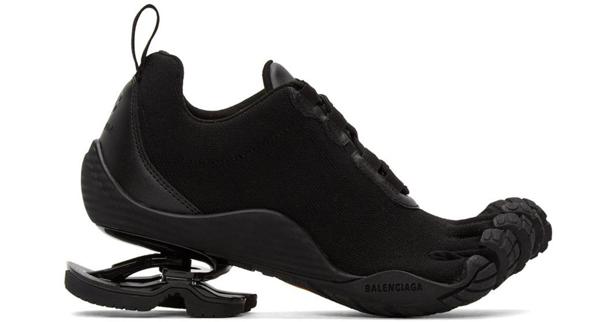 Balenciaga Leather Finger Toe Low-top Sneakers in Black | Lyst UK