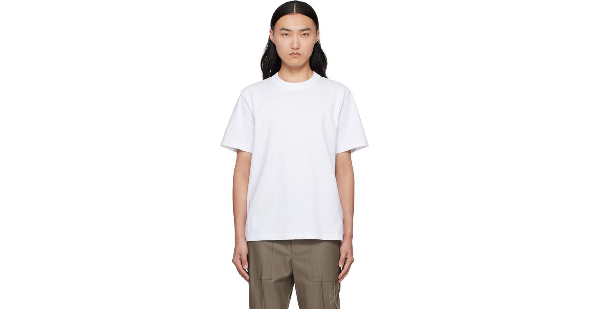 Sacai Wtaps Edition Print T-Shirt in White for Men | Lyst