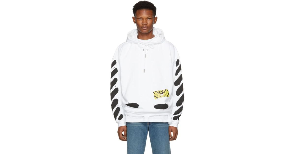 Off-White c/o Virgil Abloh White Spray Paint Hoodie for Men | Lyst