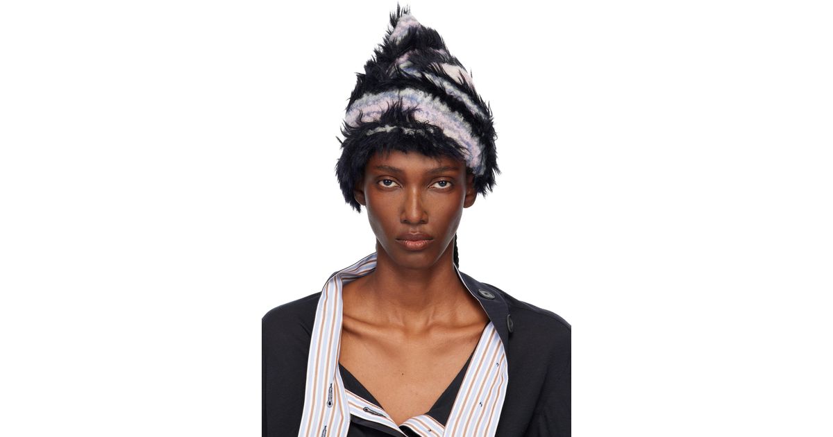 【タグ付き・匿名】Kiko Kostadinov 25fw Tarr ビーニー Kiko Kostadinov Chevron Knit Beanie in Blue | Lyst