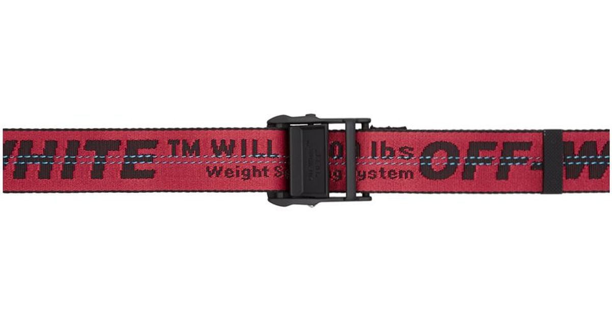 Off-White c/o Virgil Abloh Synthetic Red Industrial Belt | Lyst