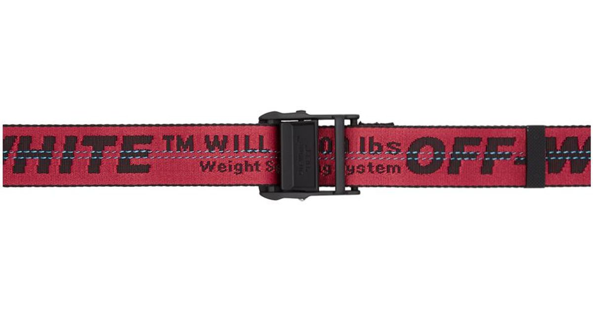 konstant akse Diverse Off-White c/o Virgil Abloh Red Industrial Belt | Lyst